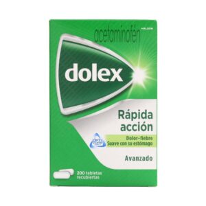 Dolex Avanzado Rápida Acción 200 Tabletas Acetaminofén 500 mg