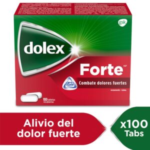 Dolex Forte 100 Tabletas - Alivio del Dolor Fuerte
