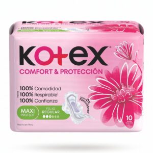Toallas Kotex Comfort Maxi Regular 10 Unidades