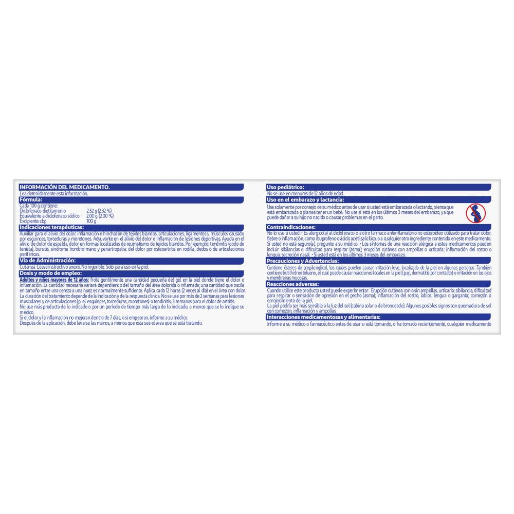 Voltaren Emulgel Forte 100 g Alivio del Dolor hasta por 12 Horas